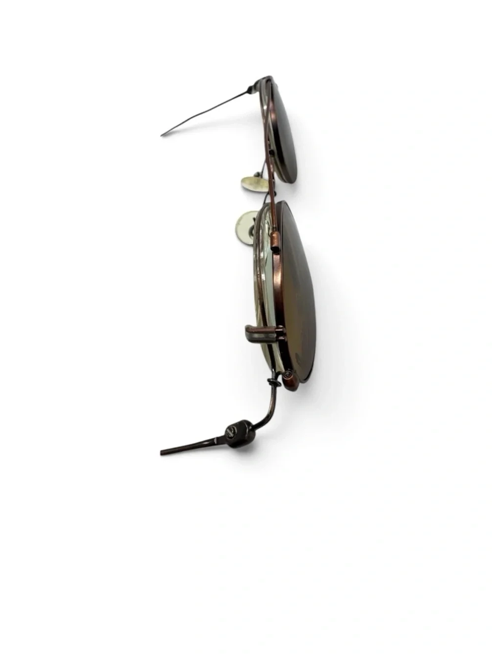 Vintage Oval Sunglasses Brown Tint Wire Metal Frame 44-25-125 Unisex
